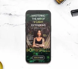 V-Light Extensions, In depth course advertisment displayed on a phone screen
