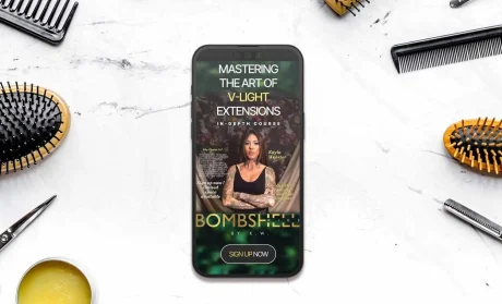 V-Light Extensions, In depth course advertisment displayed on a phone screen